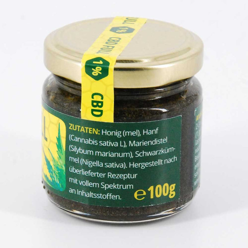 1% 100g CBD FULL Hanf, Mariendistel, Schwarzkümmel, Honig