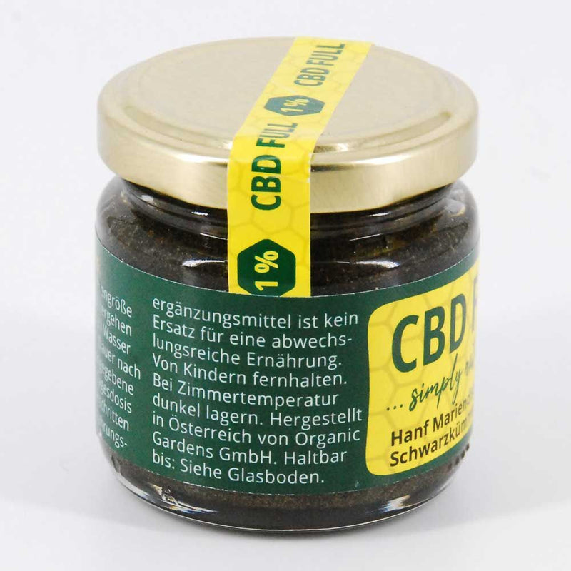 1% 100g CBD FULL Hanf, Mariendistel, Schwarzkümmel, Honig