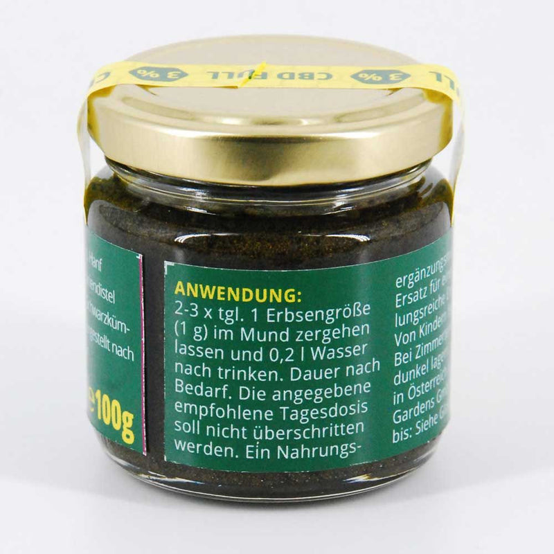 3% 100gr CBD FULL Hanf, Mariendistel, Schwarzkümmel, Honig