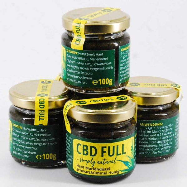 3% 100gr CBD FULL Hanf, Mariendistel, Schwarzkümmel, Honig