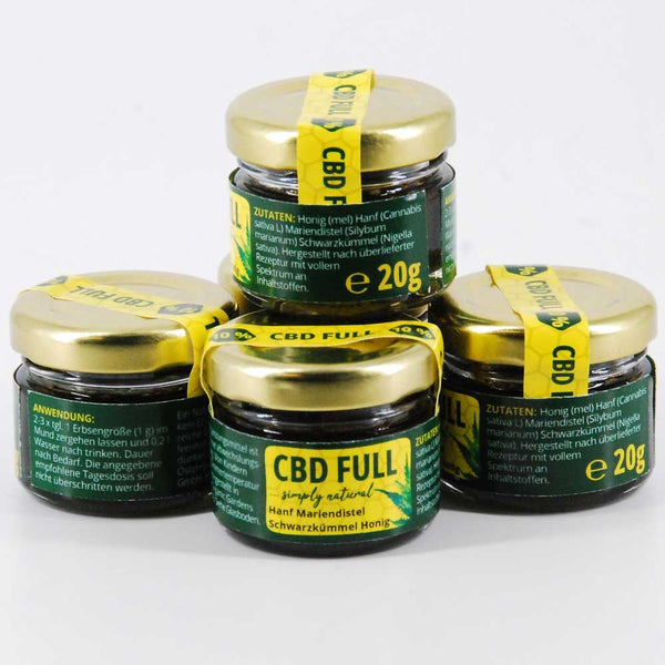 10% 20g CBD FULL Hanf, Mariendistel, Schwarzkümmel, Honig