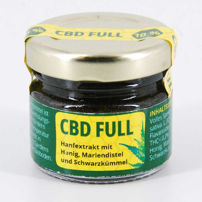 10% 30g CBD FULL Hanf, Mariendistel, Schwarzkümmel, Honig