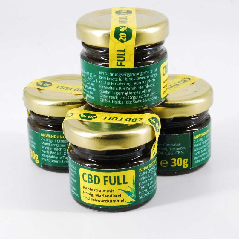 20% 30g CBD FULL Hanf, Mariendistel, Schwarzkümmel, Honig