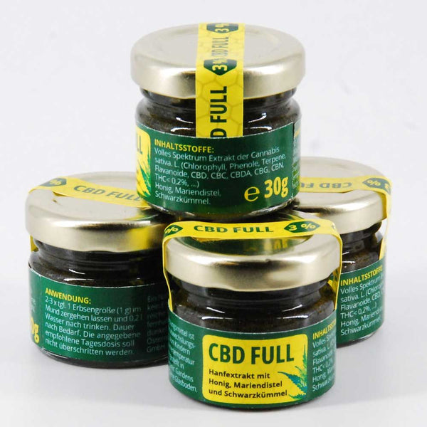 3% 30gr CBD FULL Hanf, Mariendistel, Schwarzkümmel, Honig