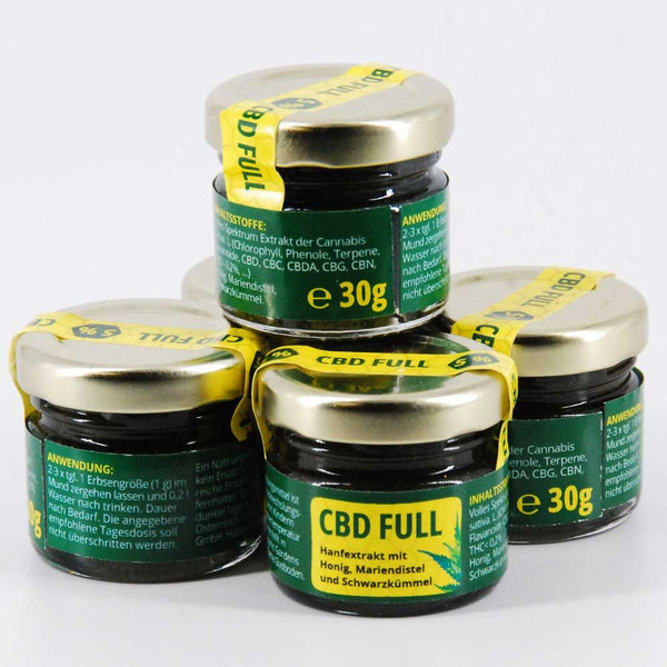 5% 30g CBD FULL Hanf, Mariendistel, Schwarzkümmel, Honig