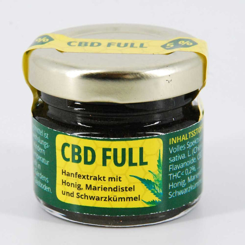 5% 30g CBD FULL Hanf, Mariendistel, Schwarzkümmel, Honig