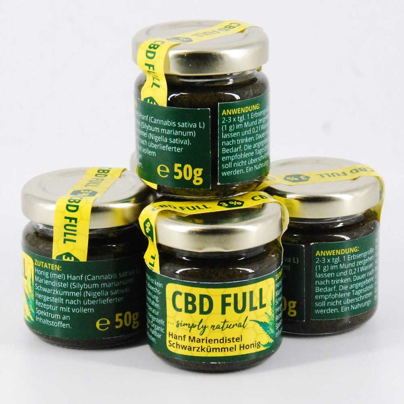 3% 50g CBD FULL Hanf, Mariendistel, Schwarzkümmel, Honig