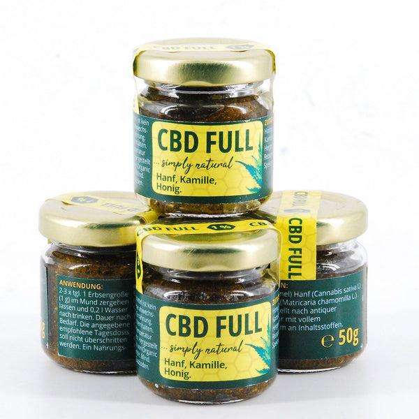 1% 100g CBD FULL Cannabis, Kamille, Honig